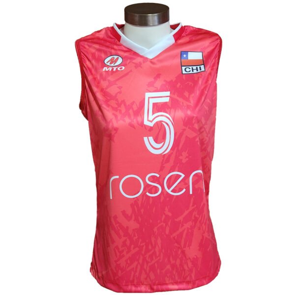 Camiseta de juego Oficial Roja - Selección de Voleibol de Chile - Imagen 5