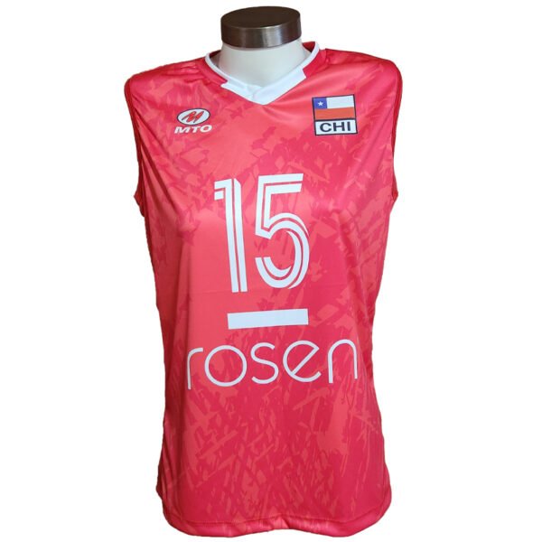 Camiseta de juego Oficial Roja - Selección de Voleibol de Chile - Imagen 3