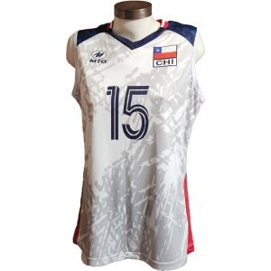 Camiseta de juego Oficial Blanca 2024 – Selección de Voleibol de Chile