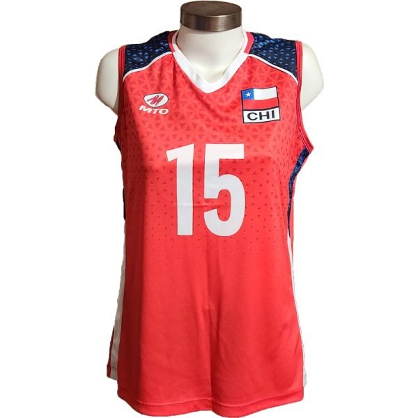 Camiseta de juego Oficial Roja 2024 – Selección de Voleibol de Chile