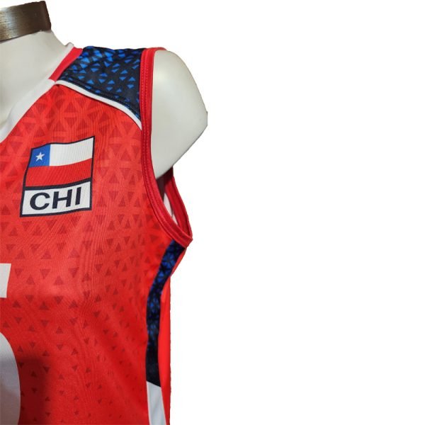 Camiseta de juego Oficial Roja 2024 – Selección de Voleibol de Chile - Imagen 3